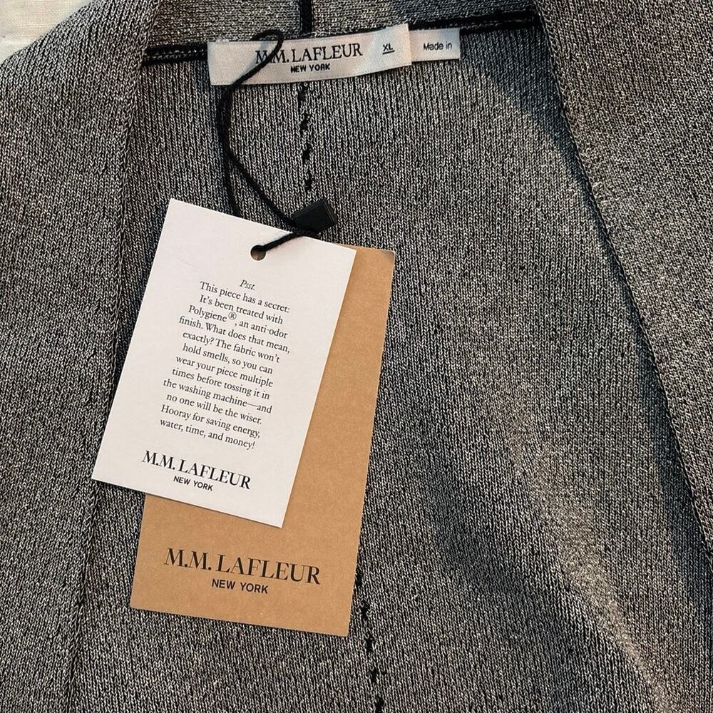 NEW MM LaFleur Size XL Woolf 3.0 Jardigan Black Silver Metallic Knit Cardigan - Picture 4 of 5